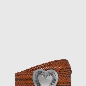 Woven Heart Buckle Belt