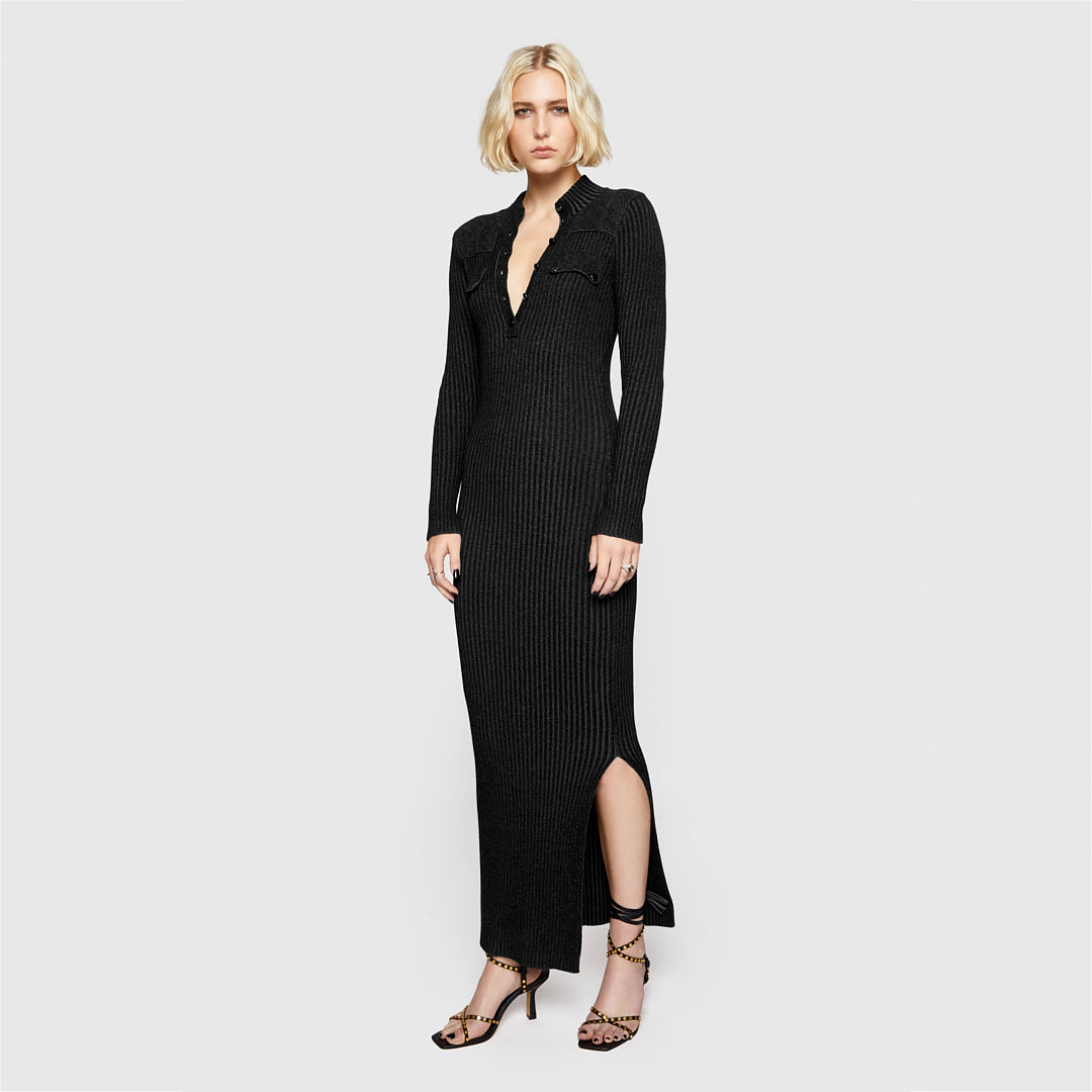 Alana Military Henley Sweater Dress - Image 4