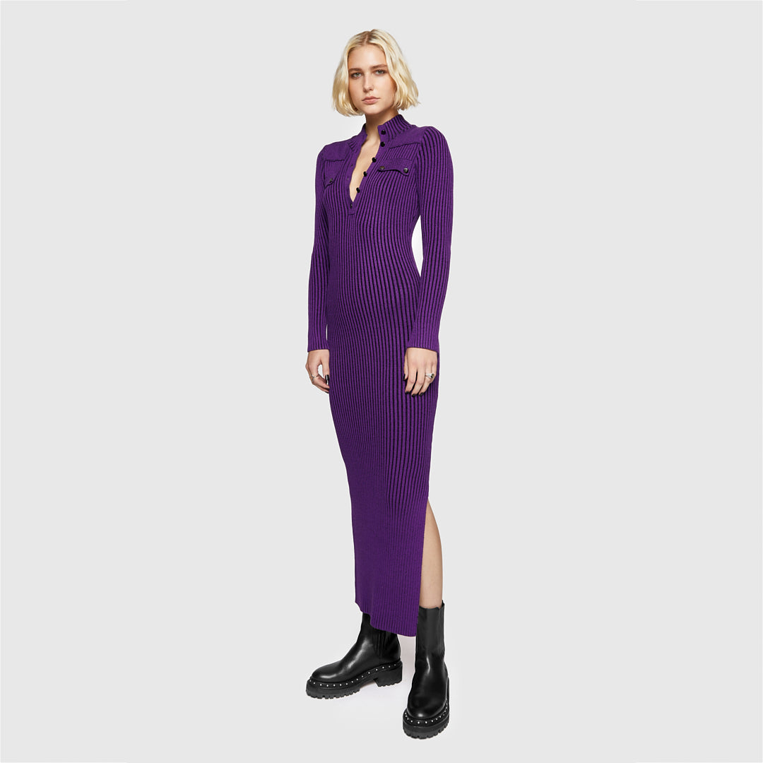 Alana Military Henley Sweater Dress - Image 4