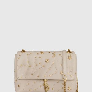 Edie Flap Shoulder Bag With Celestial Studs