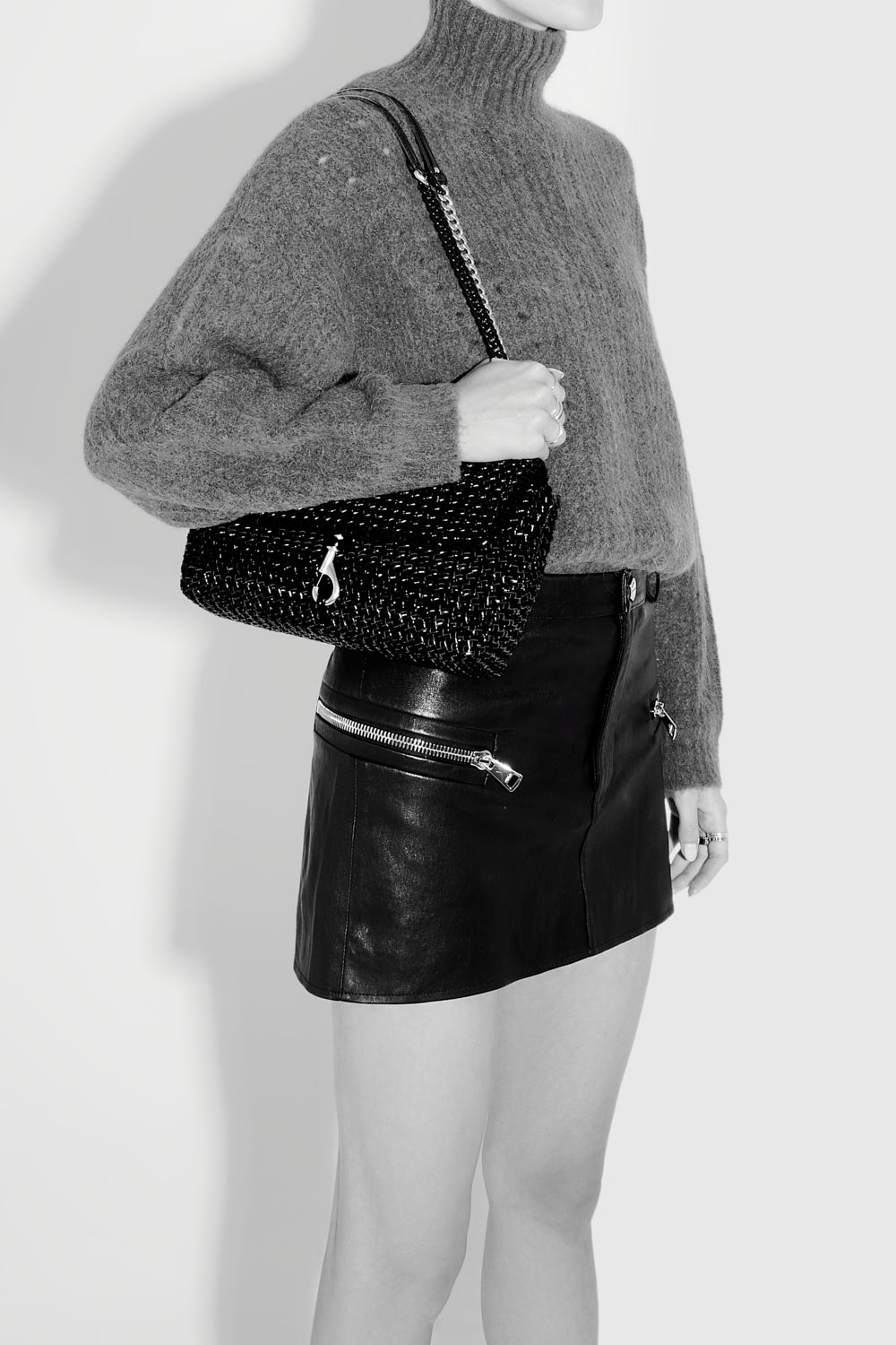 Edie Woven Medium Crossbody - Image 4