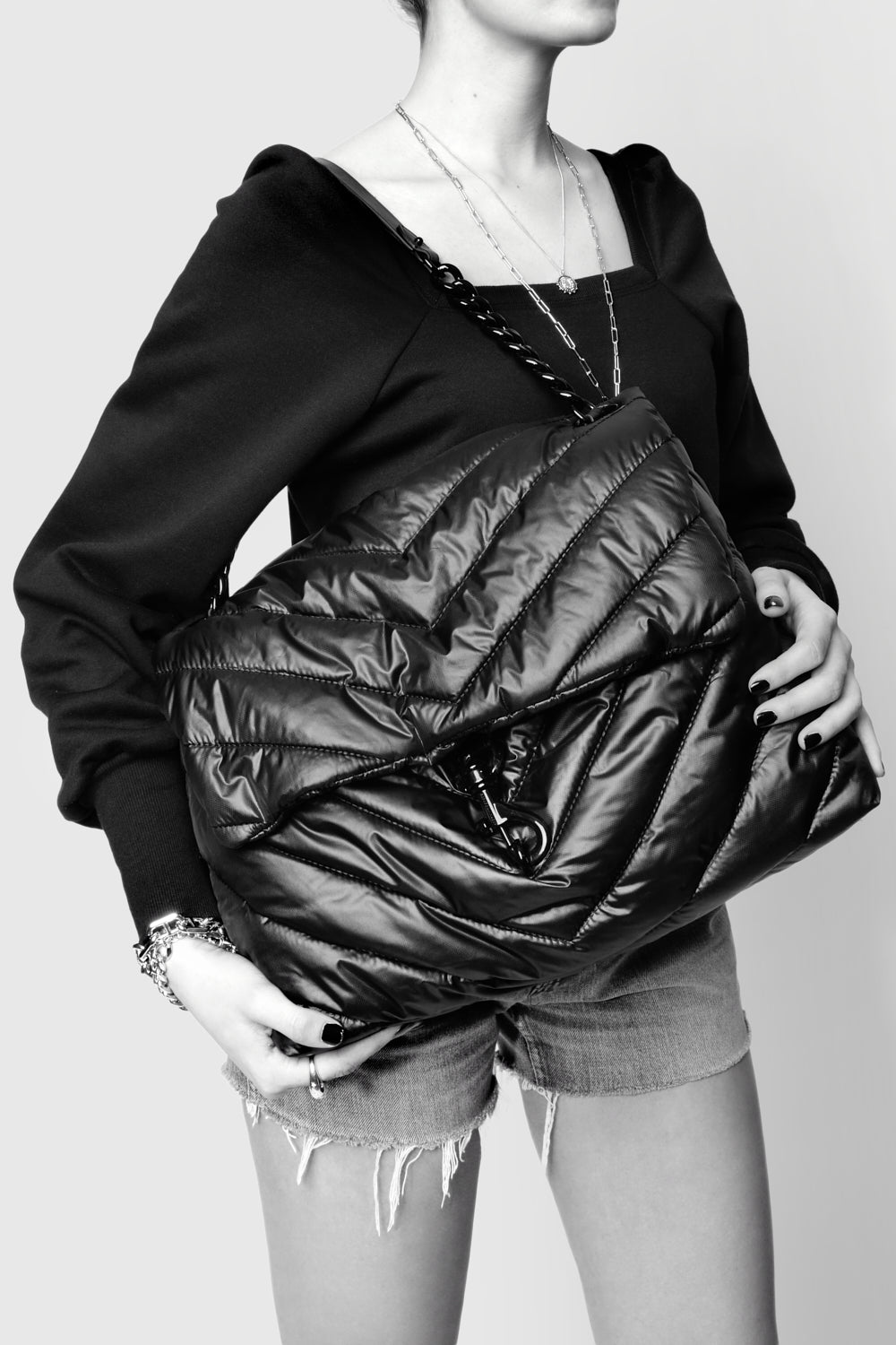 Edie Nylon XL Shoulder Bag - Image 3