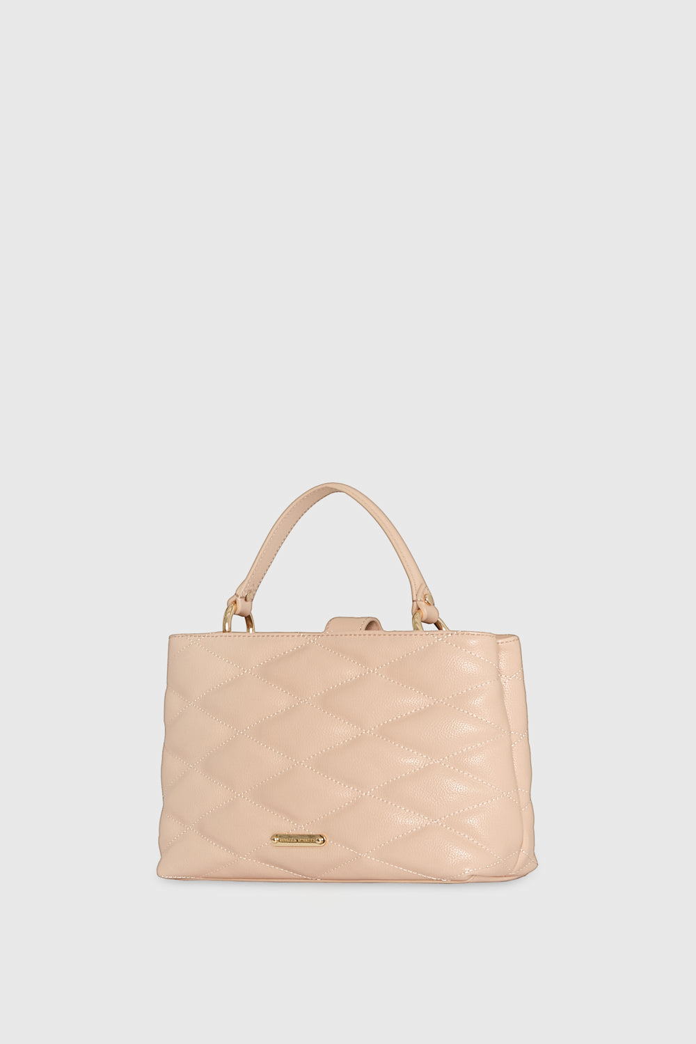 Edie Top Handle Satchel With Diamond Quilt - Image 2