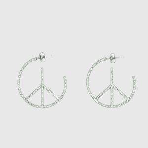 Peace Hoop Earring