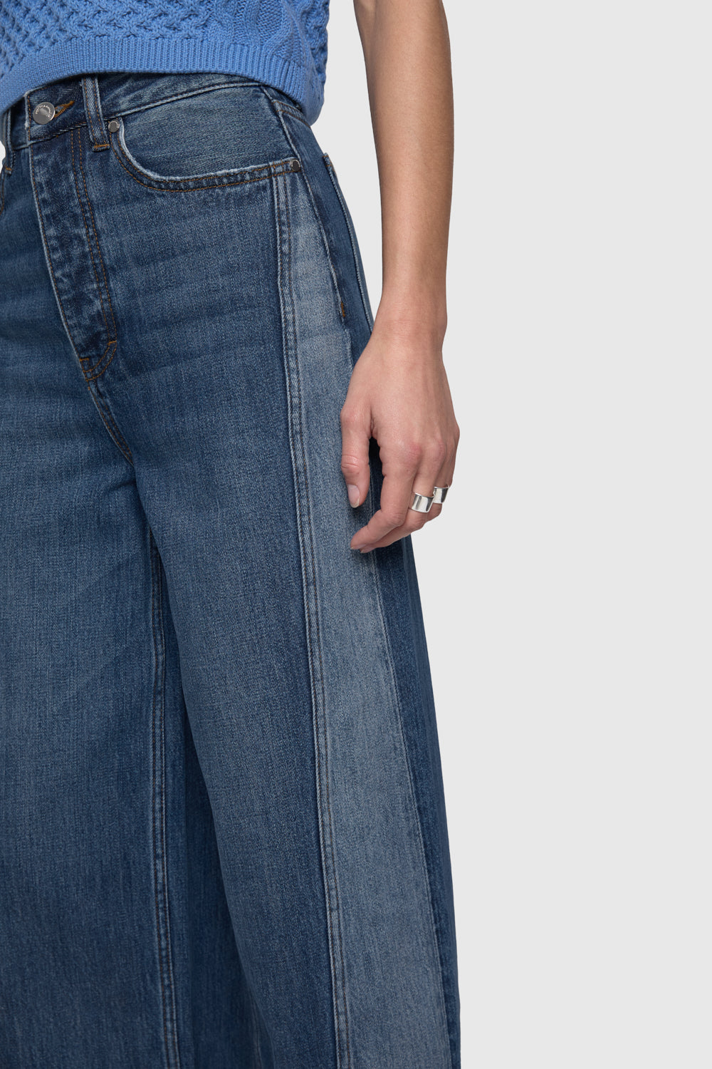 Thea Denim Wide Leg Pant - Image 2