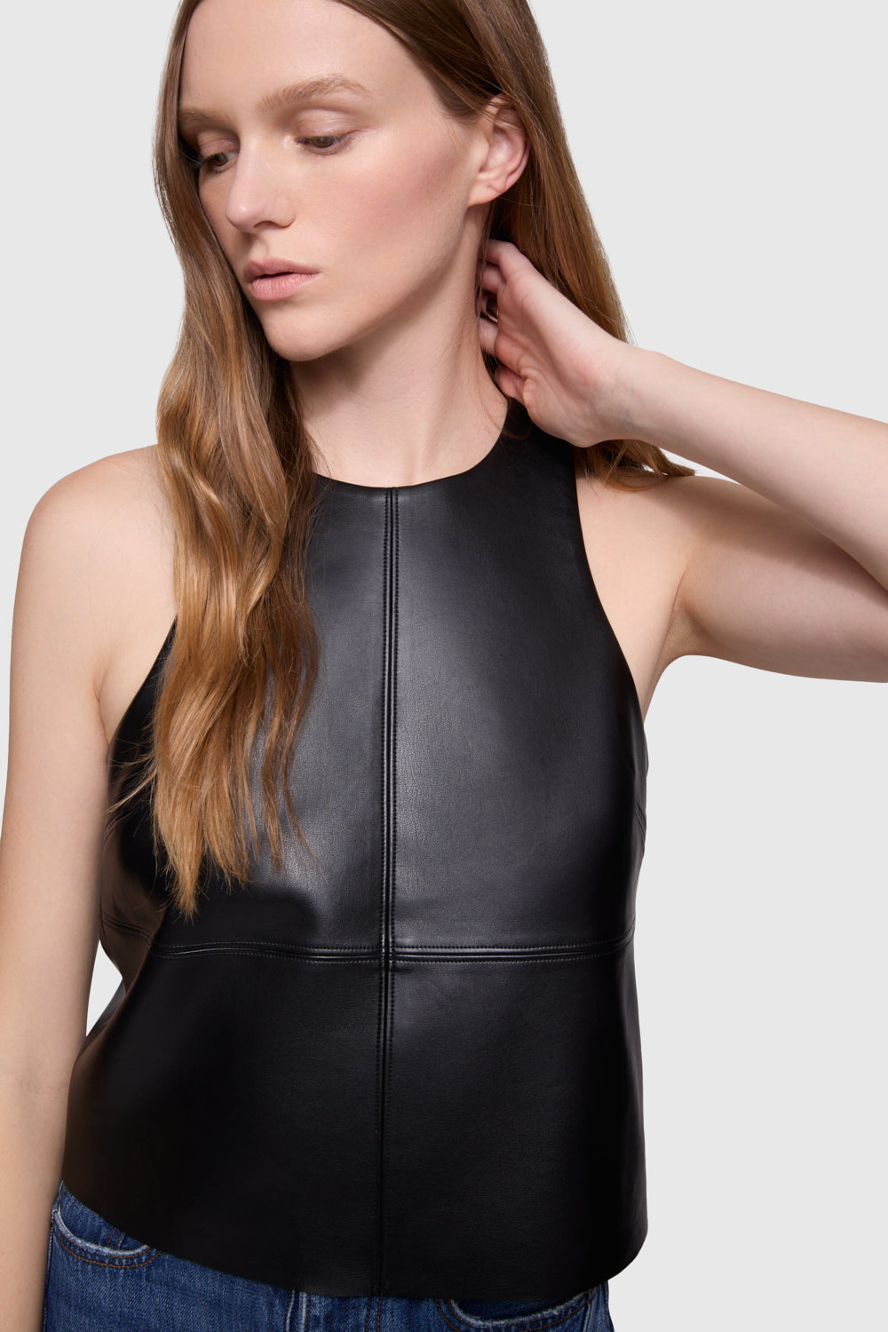 Nora Faux Leather Halter - Image 2