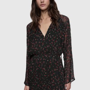 Tamara Long Sleeve V Neck Dress