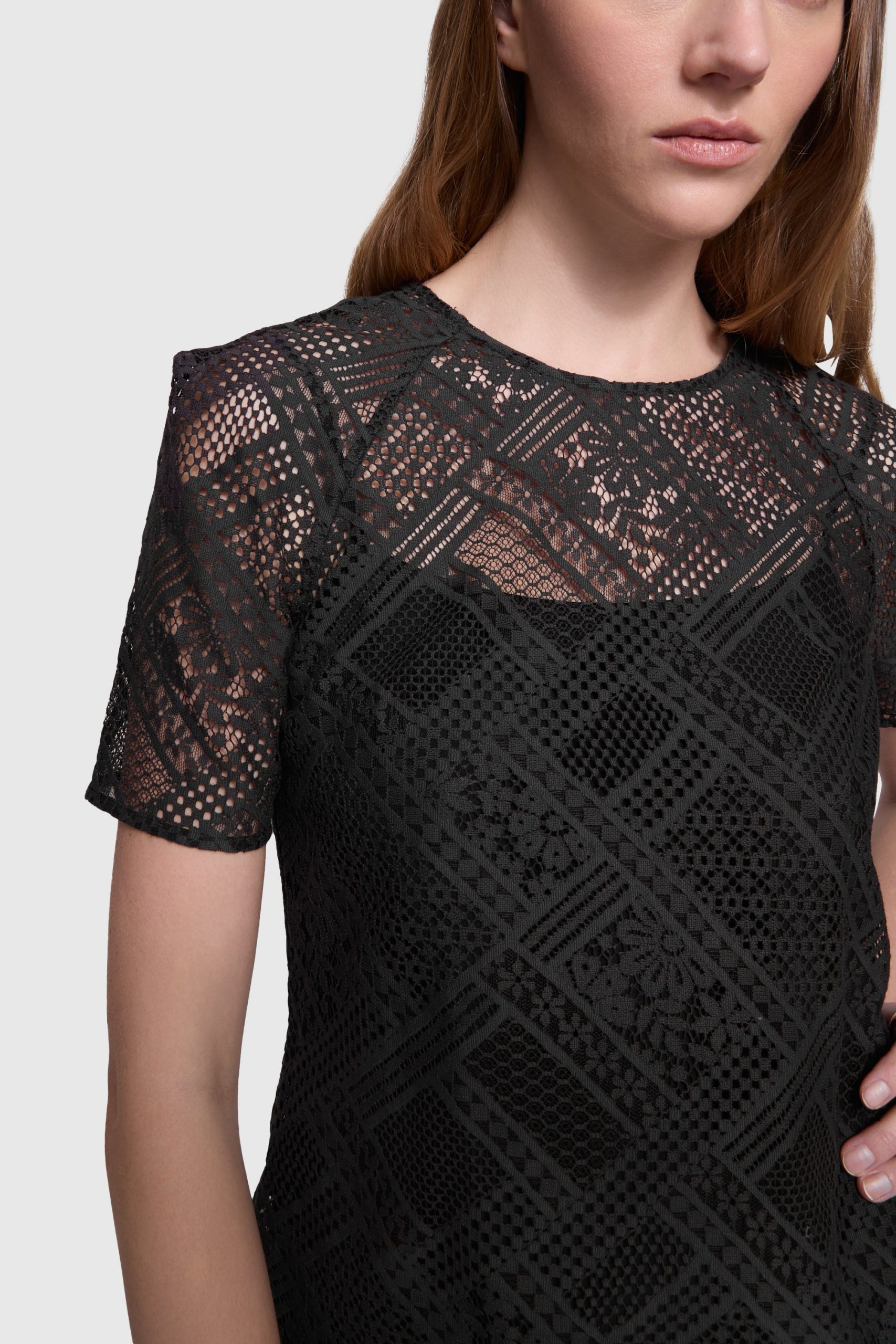 Cara Lace Short Sleeve Dress - Image 2