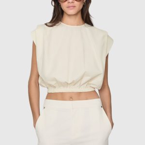 Holly Sleeveless Poplin Top