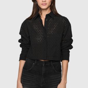 Juna Crop Eyelet Top