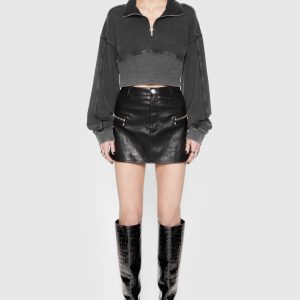 Poppy Leather Mini Skirt