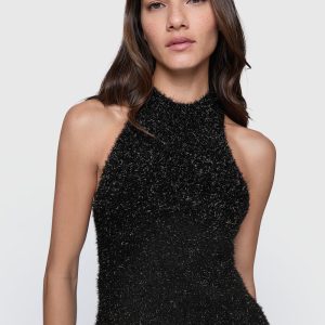 Sage Lurex Halter
