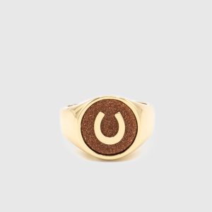 Semi Charm Signet Ring