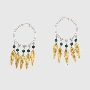 Feather Hoop Earrings
