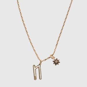 N Cut-out Initial Necklace